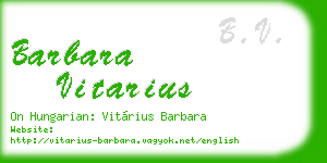 barbara vitarius business card